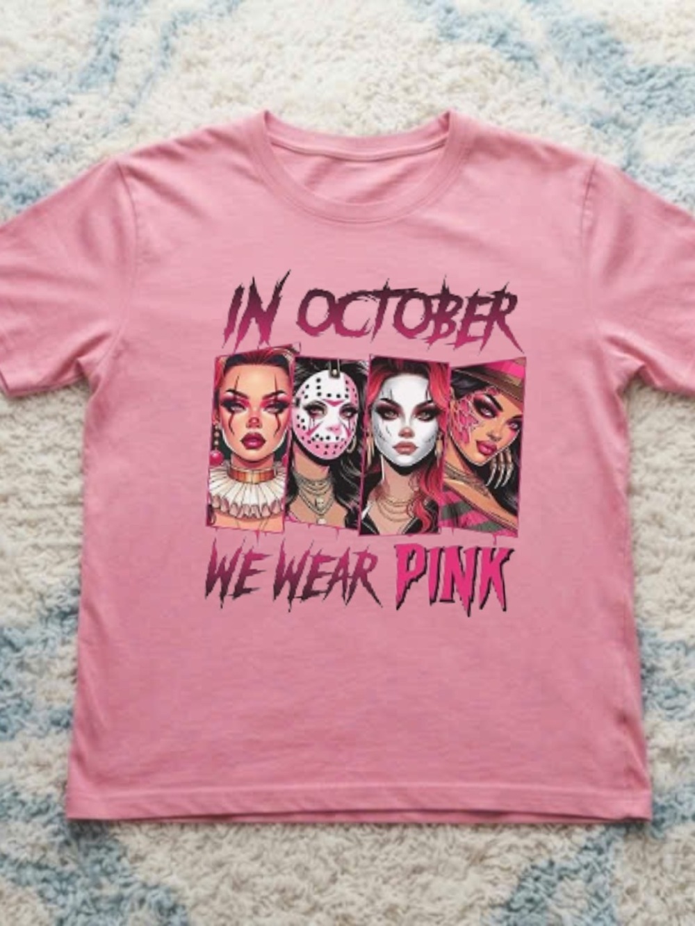 Gildan Pink "In October We Wear Pink" Graphic Tee
